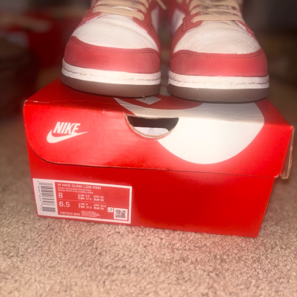 Nike Red and White Sneakers